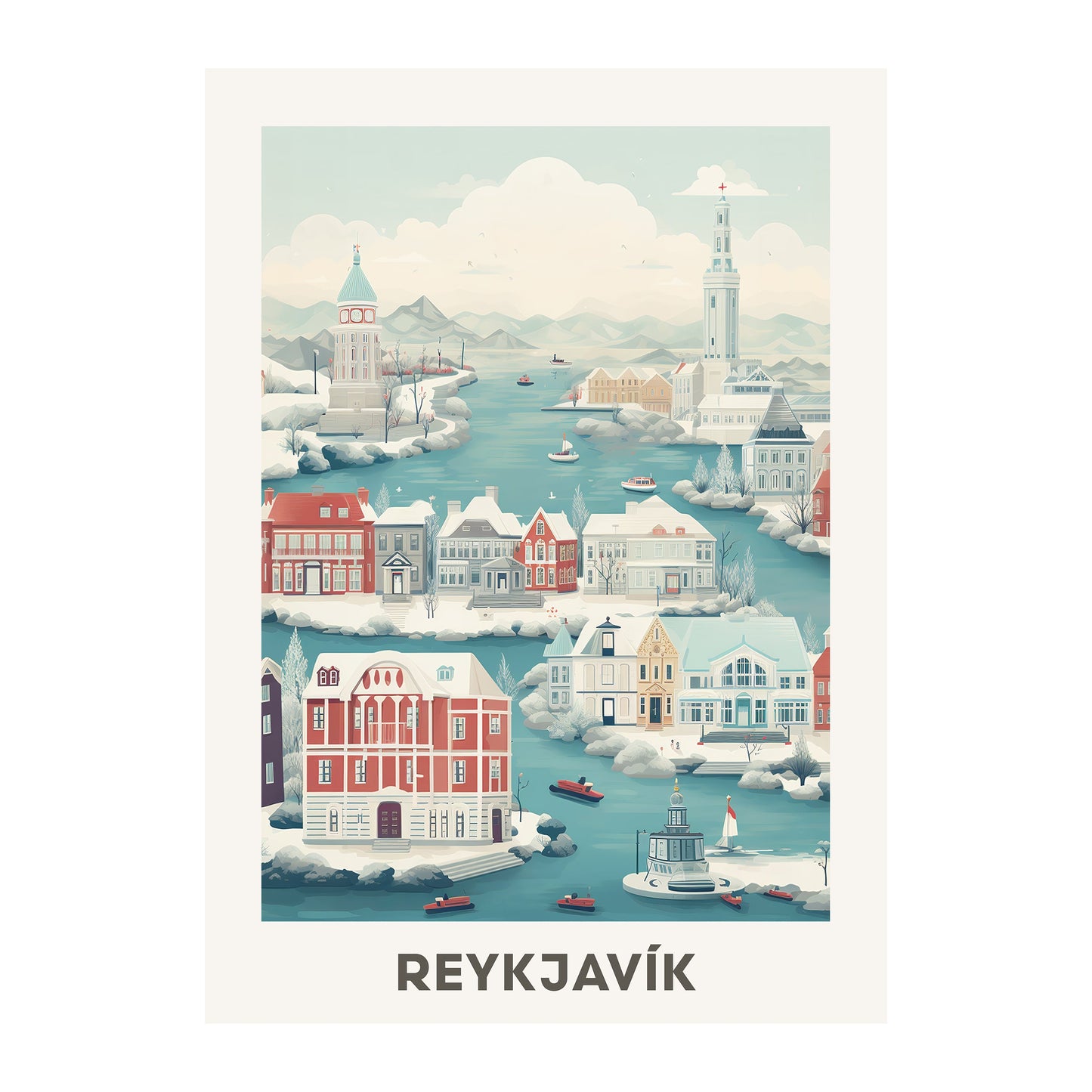 Reykjavík, Iceland Wall Art - Uncharted Borders