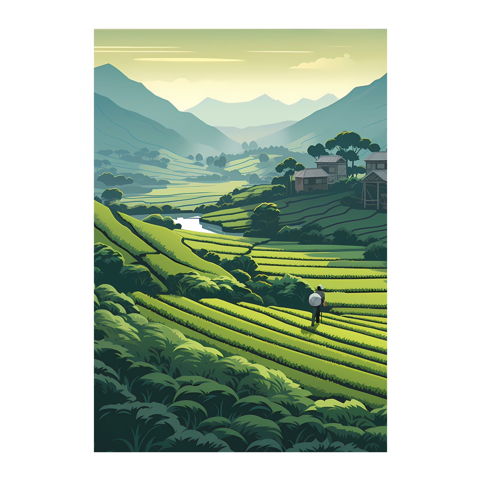 Tea Garden, Bangladesh Wall Art - Uncharted Borders