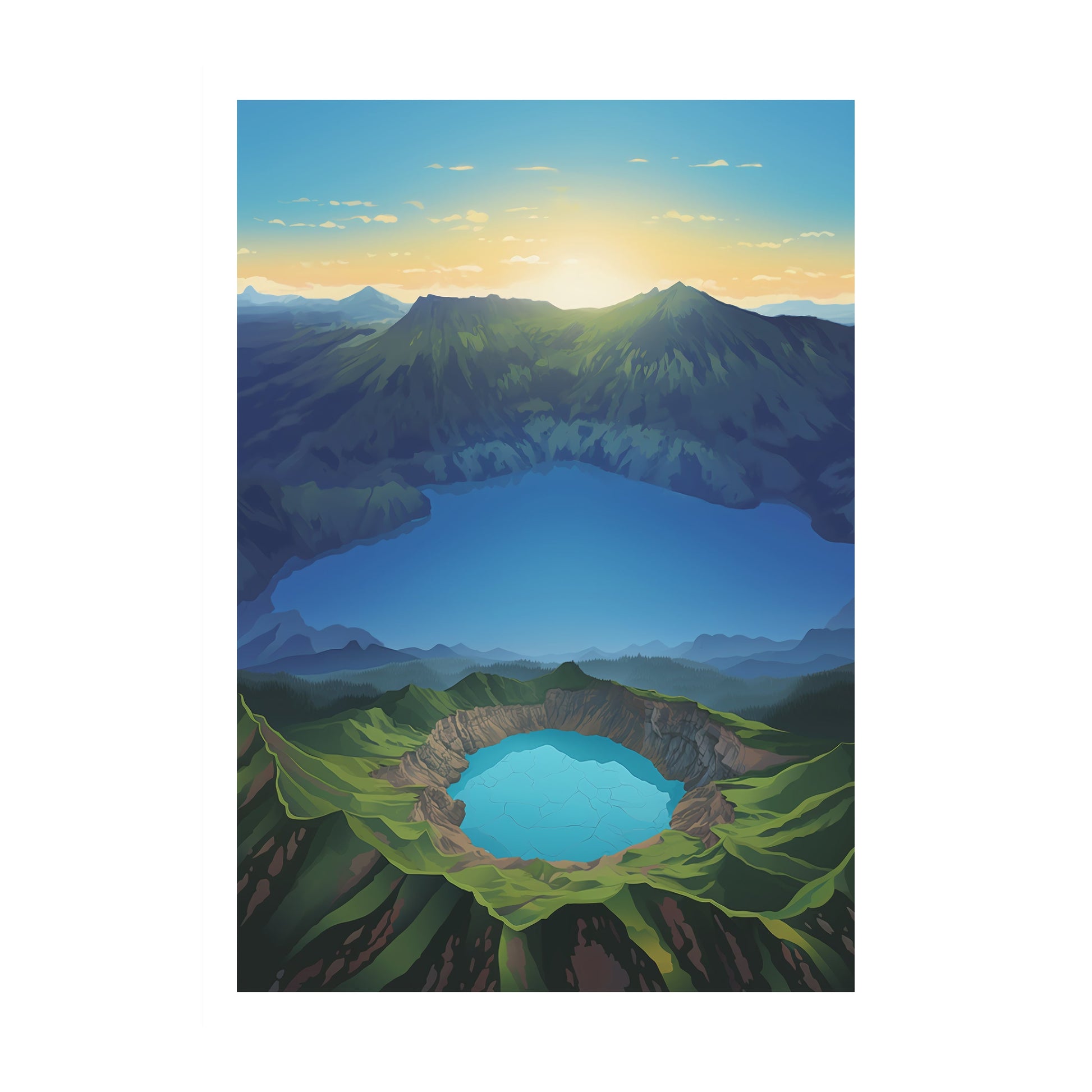 Mount Kelimutu, Indonesia Wall Art - Uncharted Borders