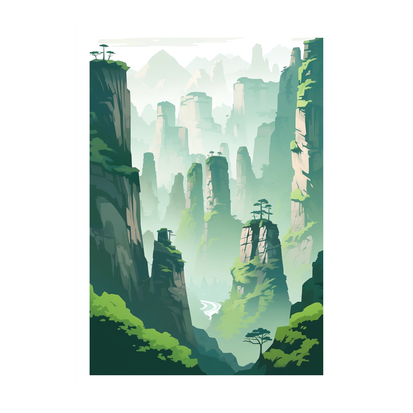 Zhangjiajie, China Wall Art - Uncharted Borders